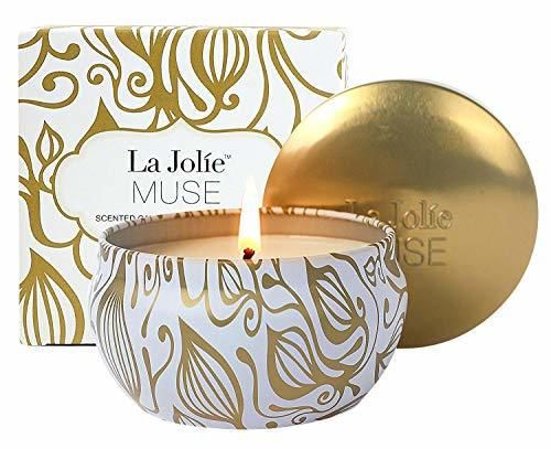 La Jolíe Muse Velas perfumadas de Coco y Vainilla 100% Soja Aromaterapia