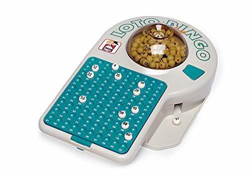 Productos Chicos- Bingo Lotería electrónica con 24 cartones y 90 Bolas imborrables, 22.5