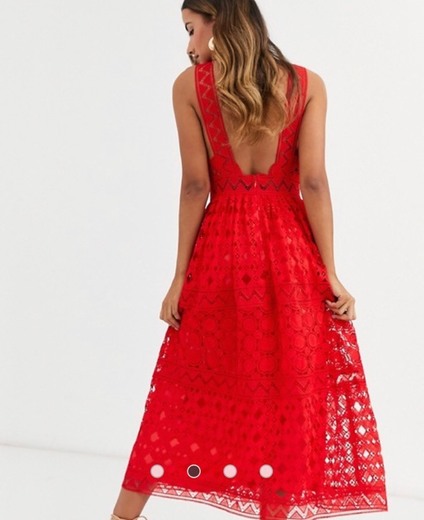 Lace red Dress ASOS 