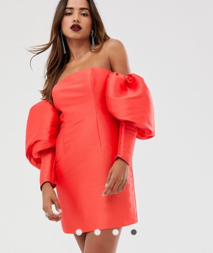 Products Coral off shoulder ASOS Dress