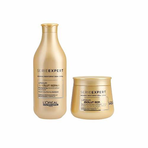 Belleza L 'Oreal Serie Expert Absolut Repair Lipidium champú 300 ml y Masque 250 ml