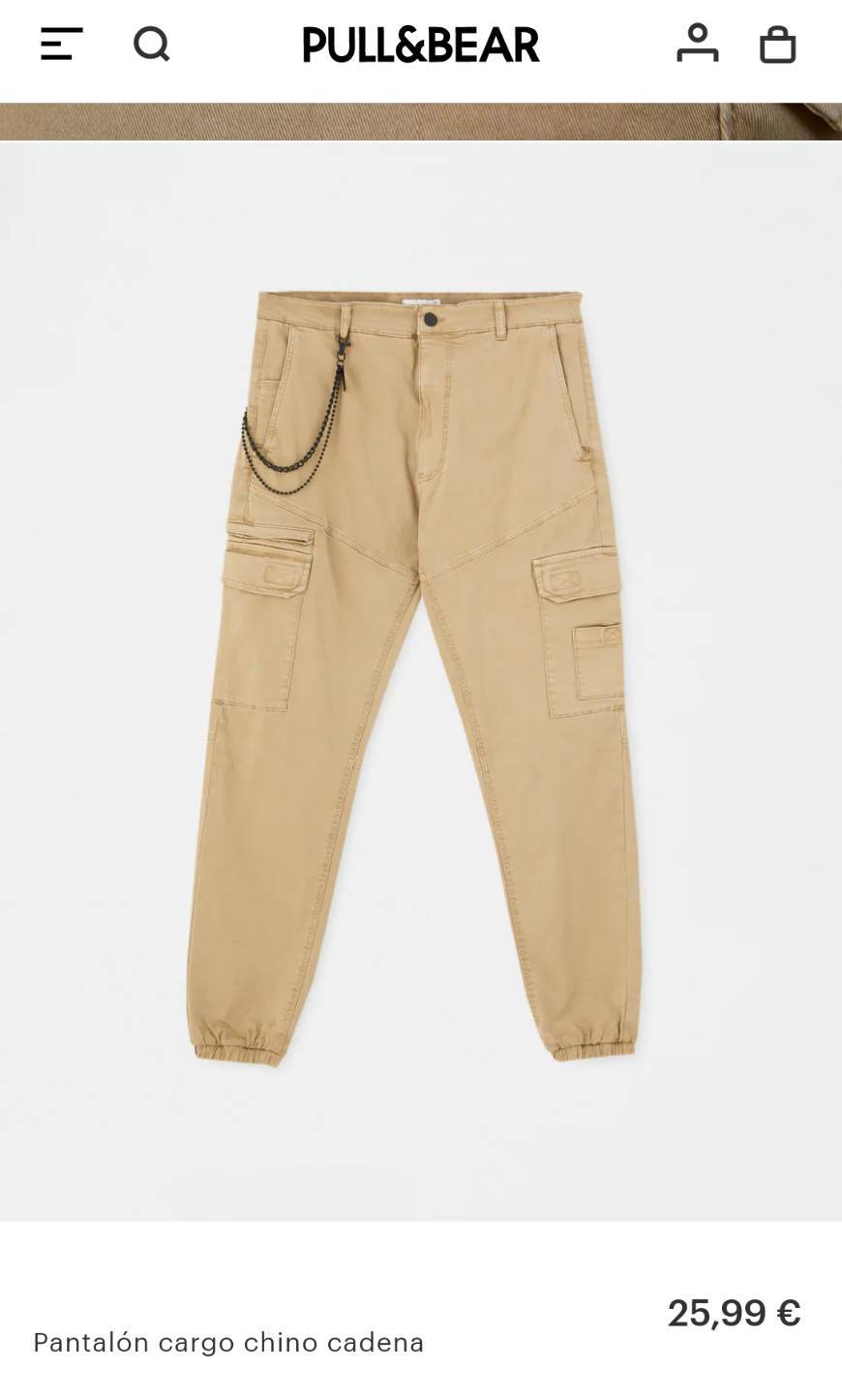 Fashion Pantalón cargo chino cadena