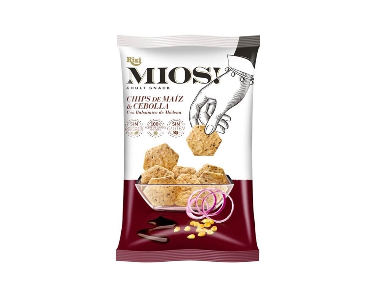 Producto Mios! chips de maíz y cebolla con sal marina Sin Gluten bolsa