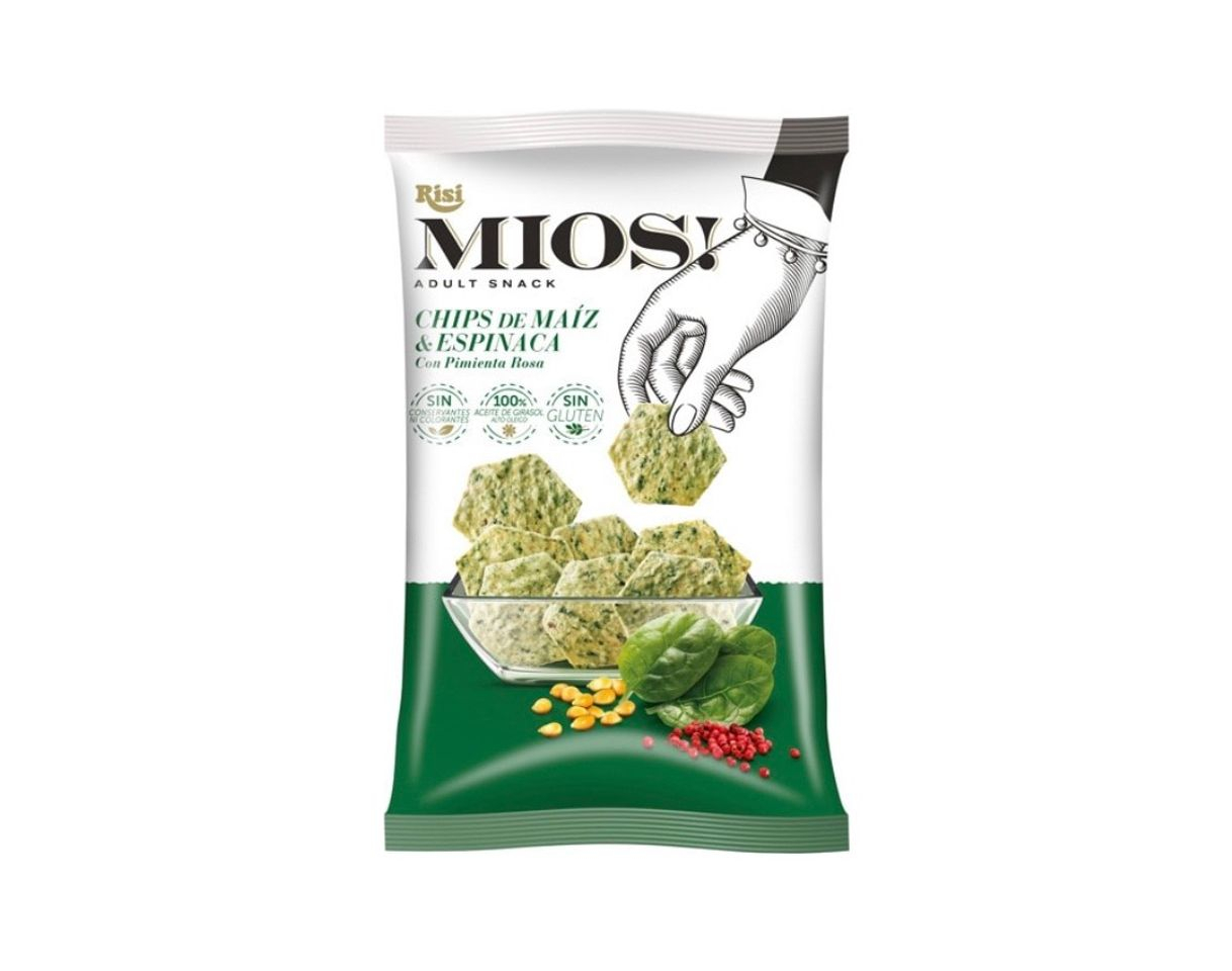 Producto chips de maíz y espinaca con pimienta rosa Sin Gluten bolsa 150 g