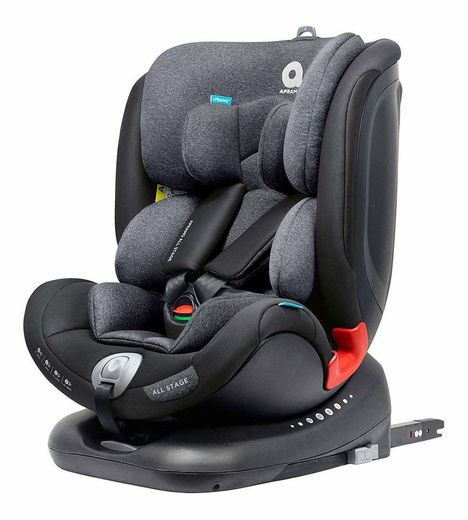 Apramo All Stage, Sillas de auto infantil, Grupos 0/1/2/3, Negro