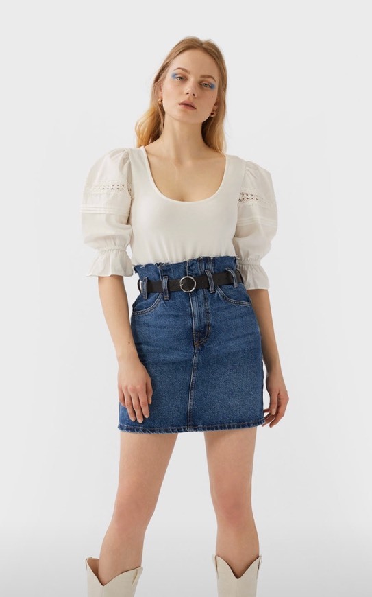 Social T-SHIRT MANGA ABALONADA E BORDADO 