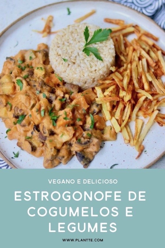 Strogonof de cogumelos e legumes