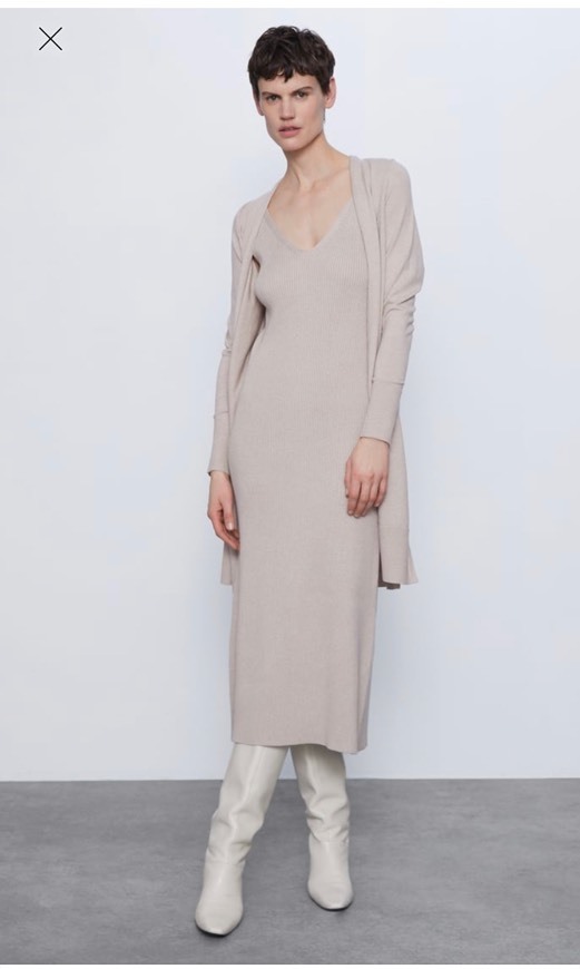 Vestido canelado 
