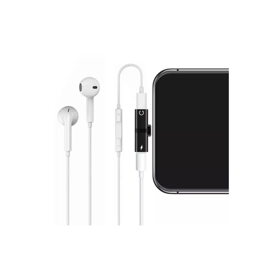 Producto adaptador iphone auricular+cargador