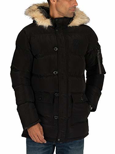 Fashion Sik Silk de los Hombres Chaqueta Parka Brillante Puffer