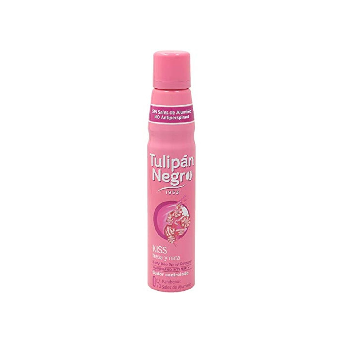 Product Tulipán Negro desodorante Spray Kiss Fresa y Nata 200 ml