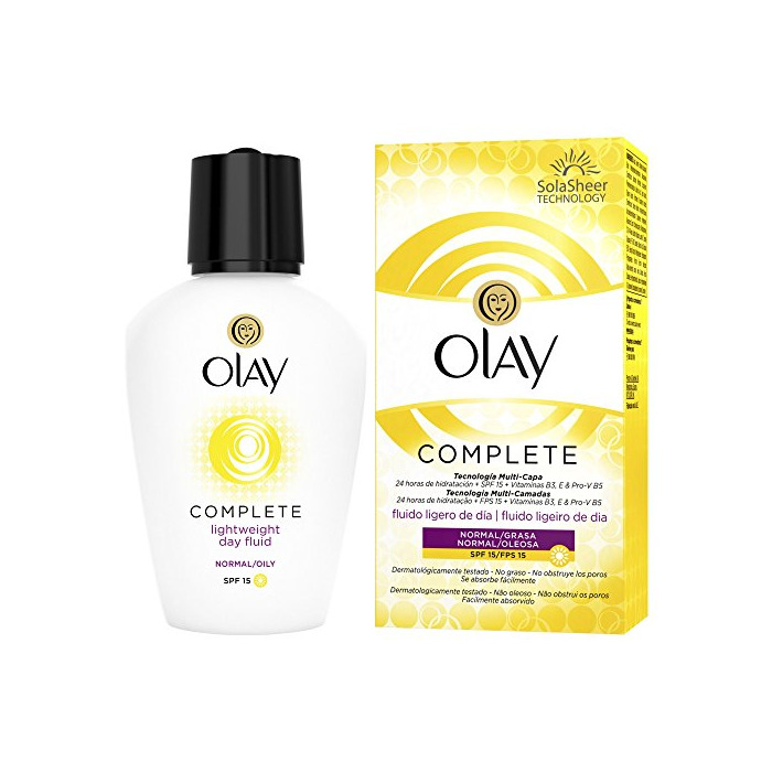 Beauty Olay Complete 3 en 1 Fluido hidratante ligero de día con SPF15