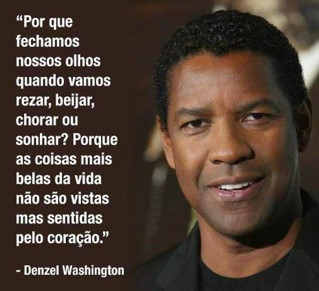 Moda Pensamentos de Denzel washington 