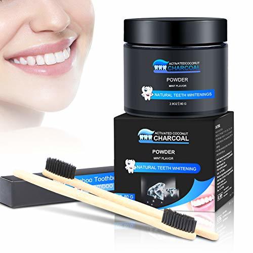 Fitness WOSTOO Blanqueador de Dientes Polvo de Dientes, para Dientes Blancos -100% Polvo