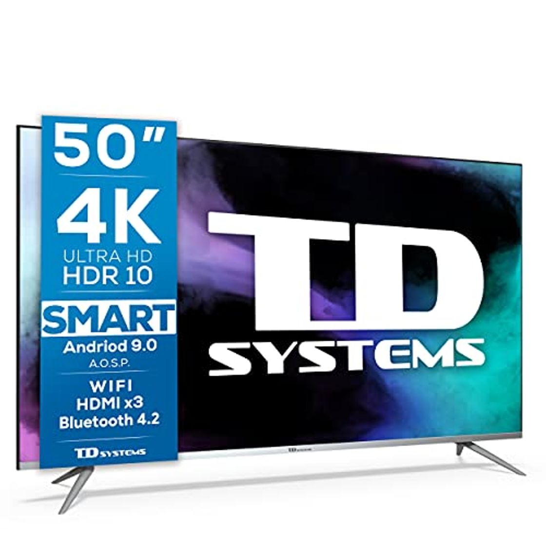 Product Televisiones Smart TV 50 Pulgadas 4k UHD Android 9.0 y HBBTV, 1500