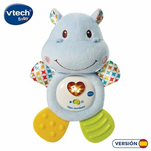 Productos VTech- HIPO mordedor Hipopótamo de Peluche Musical y sonajero Que Ayuda a