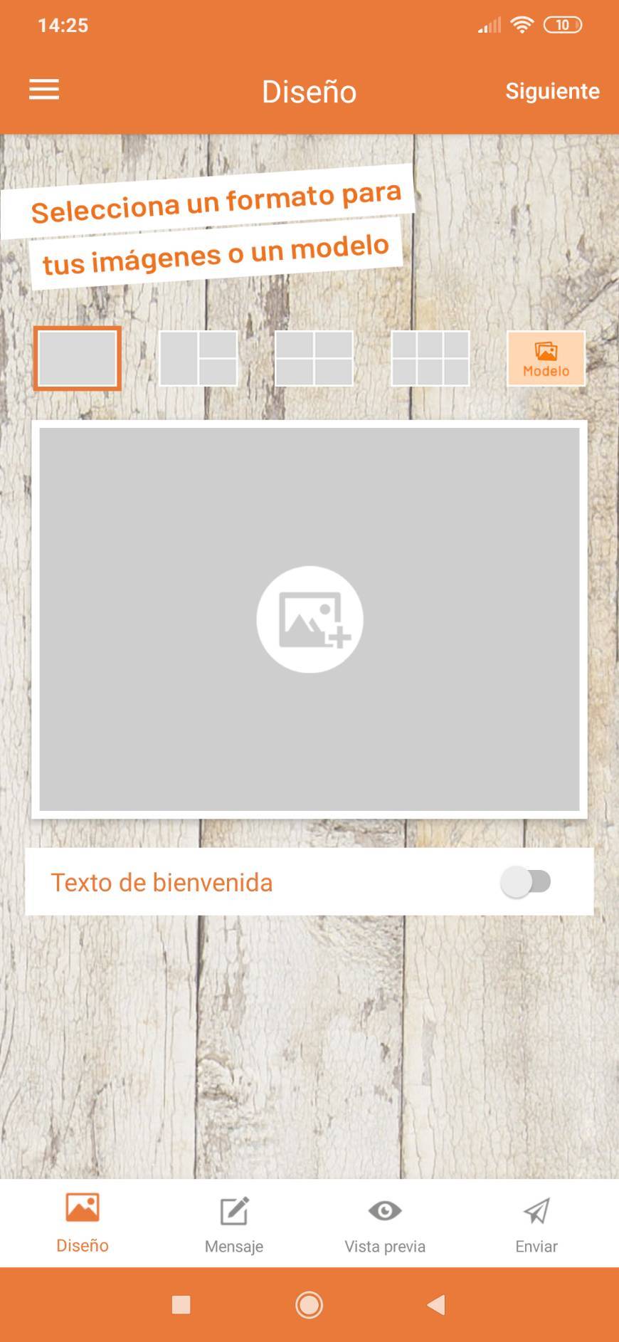 App Postando metiendo mi código tienes una postal gratis 