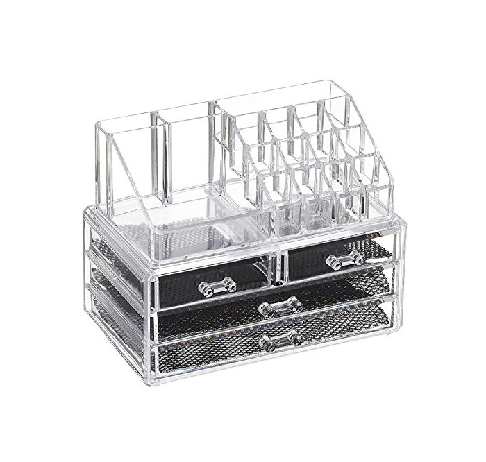 Social Feibrand Organizador Maquillaje Caja Cosméticos Transparente Acrílico 20 Compartimentos