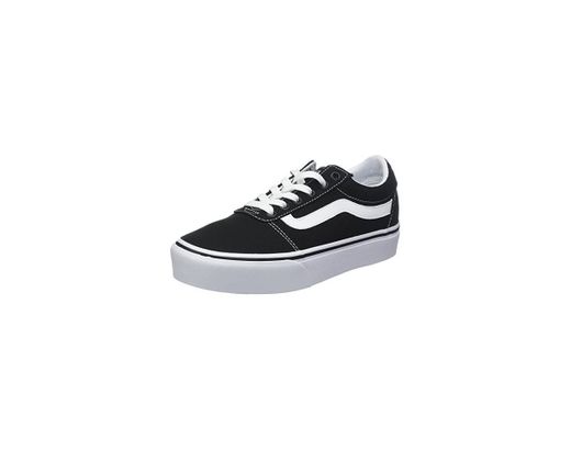 Vans Ward Platform Canvas Zapatillas Mujer, Negro