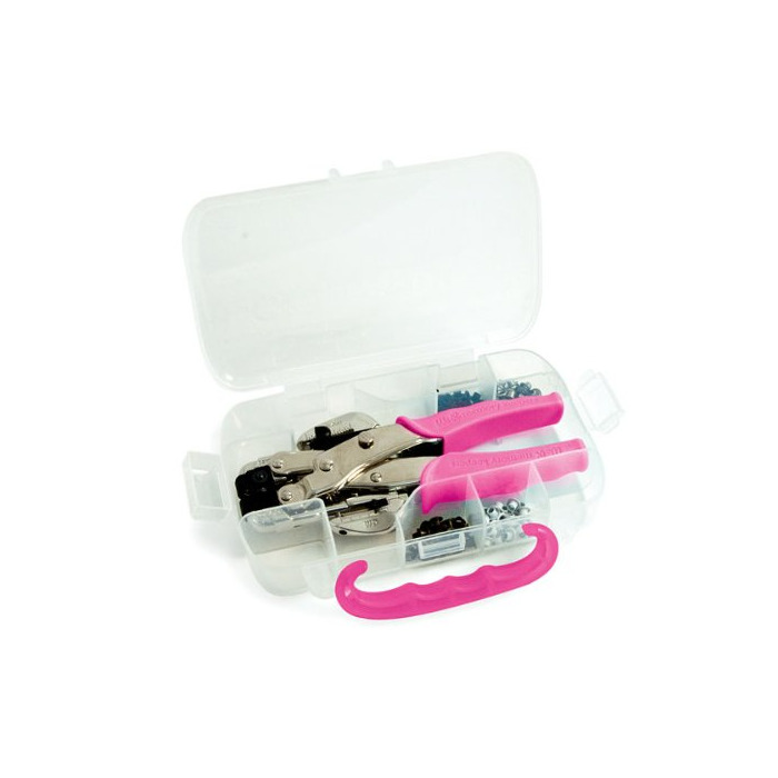 Categoría de hogar We R Memory Keepers Crop-A-Dile Eyelets in Case Pink