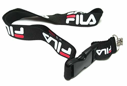 Lugar Llavero Lanyard Fila Negro Moda Deporte Badge Correa para el Cuello Cordón