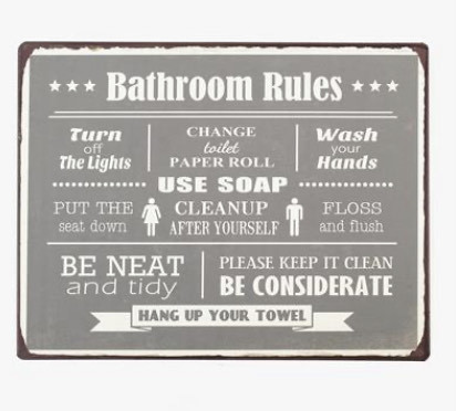 Producto Placa decorativa WC