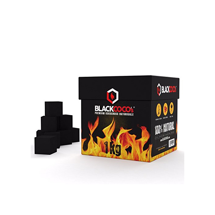 Producto BLACKCOCO's – 1KG Carbón Natural de Coco Premium Cachimba y BBQ