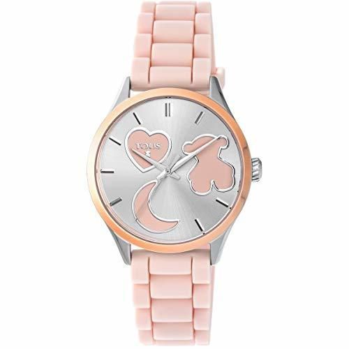 Reloj TOUS Sweet Power de acero IP rosado con correa de silicona