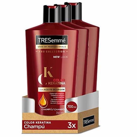 TRESemmé Champú Color Keratina - Paquete de 3 x 700 ml -