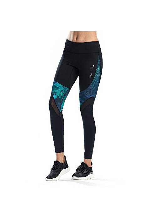 Productos SILIK Pantalones de Entrenamiento Elásticos con Estampado de Malla Leggings para Mujer