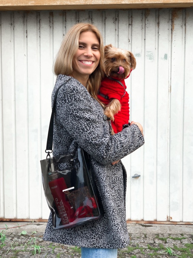 Social Carteira preta transparente