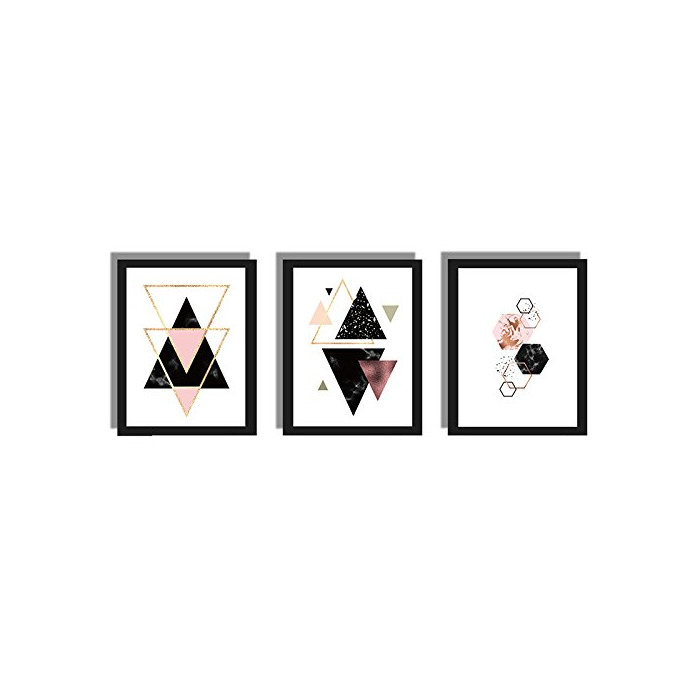 Social SODIAL 3 piezas / juego Decoracion nordica Pintura geometrica de la lona