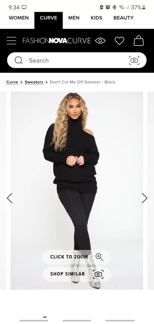 Fashion Don't Cut Me Off Sweater - Black, Sweaters | Fashion Nova