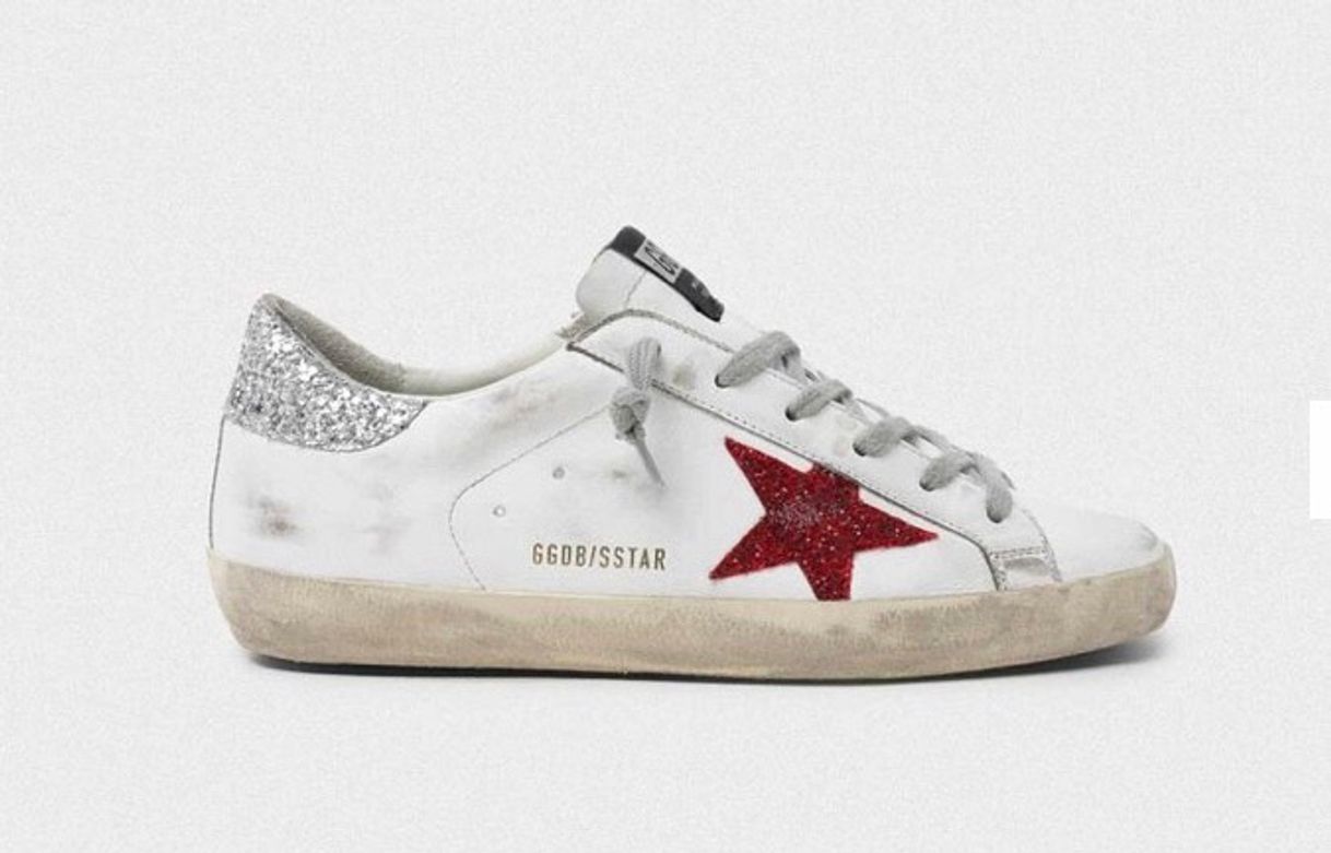 Social  superstar de piel con estrella de purpurina roja