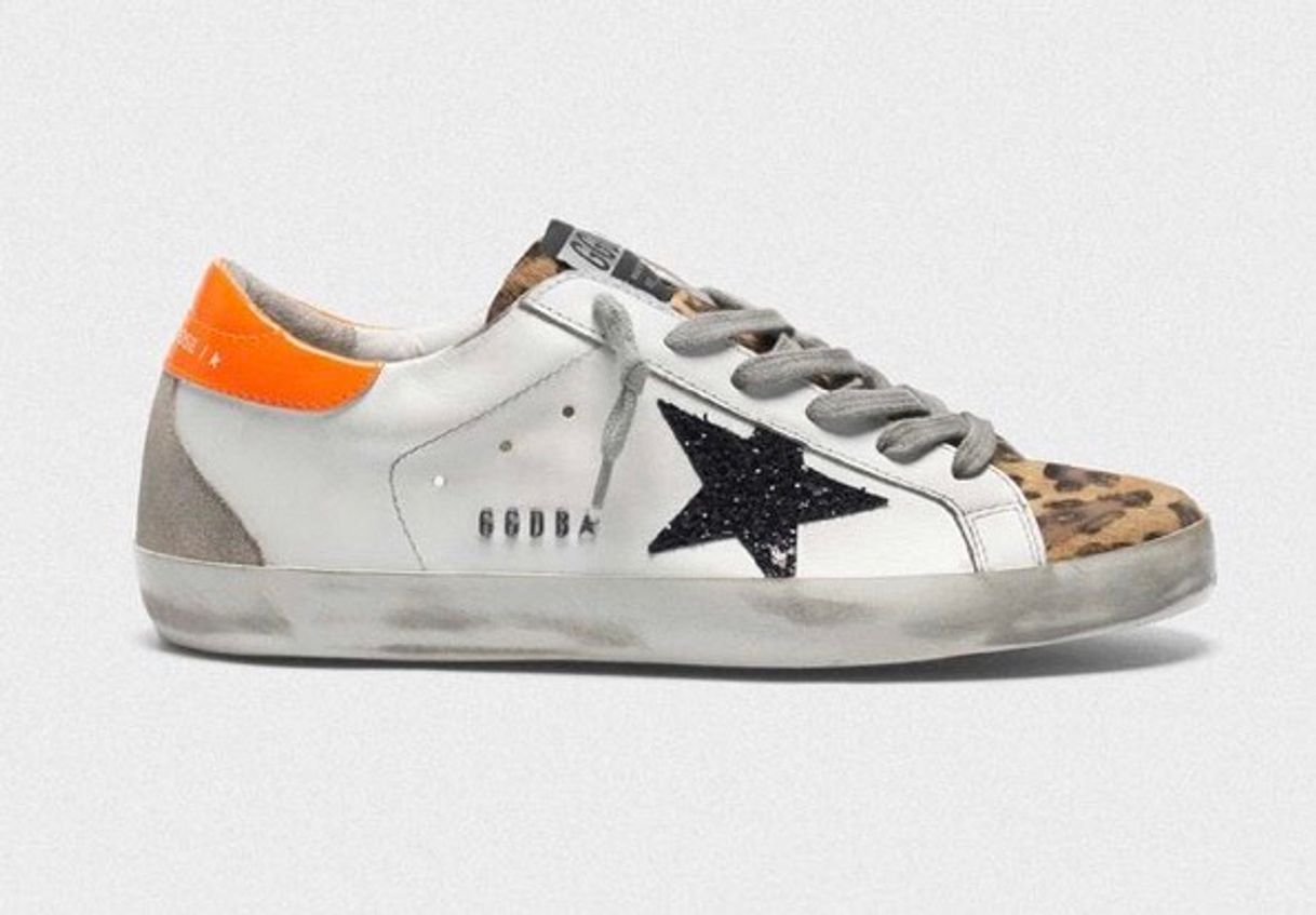 Fashion golden goose leopardo con estrella negra de purpurina