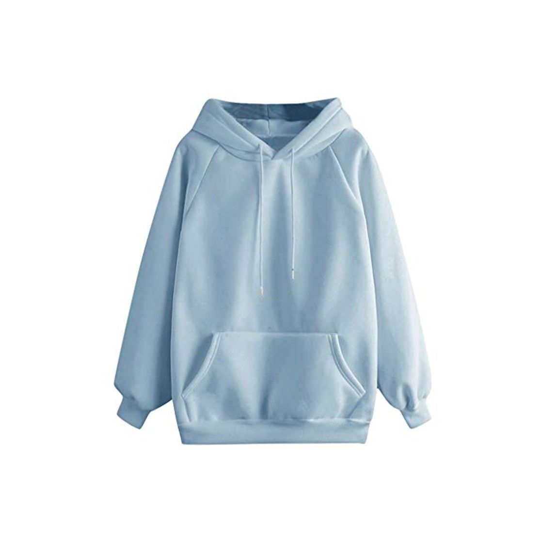 Social Sudadera Adolescentes Chicas Tumblr de Color Sólido con Bolsillo