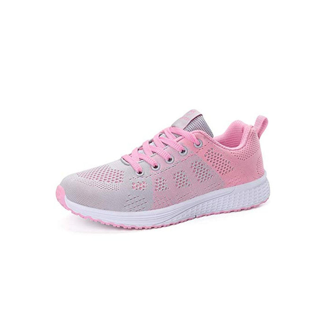 Moda Generic Brands Zapatos Casuales para Mujer Zapatos Planos con Cordones y Malla Transpirable de Moda Zapatillas de Deporte Mujeres Tenis Feminino Zapatos vulcanizados Blancos