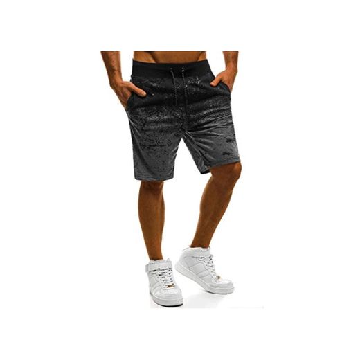 beautyjourney Shorts Deportivos para Hombres Pantalones Cortos de Entrenamiento gradiente Pantalones Cortos de Fitness de Verano con Basculador Shorts Holgados de Surf en la Playa