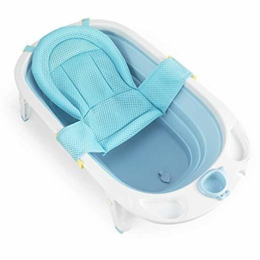 Fascol Bañera Plegable para Bebés 0-36 Meses, Baño Bebe con Red de