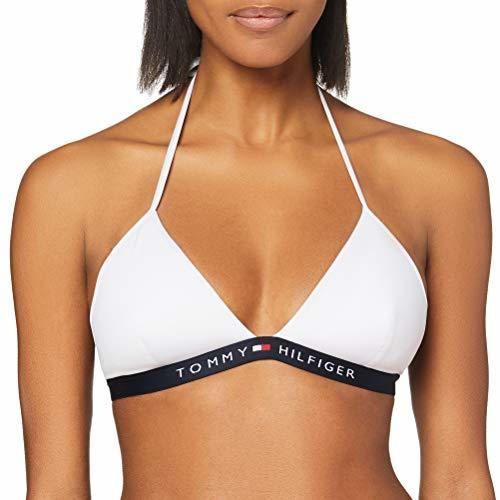 Tommy Hilfiger Triangle Fixed Parte de Arriba de Bikini, Azul