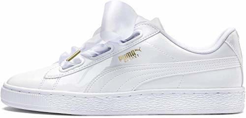 Puma Basket Heart Patent Wn's, Zapatillas para Mujer, Blanco