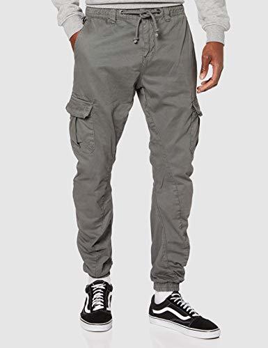 Fashion Urban Classics Cargo Jogging Pants, Pantalones para Hombre, Gris