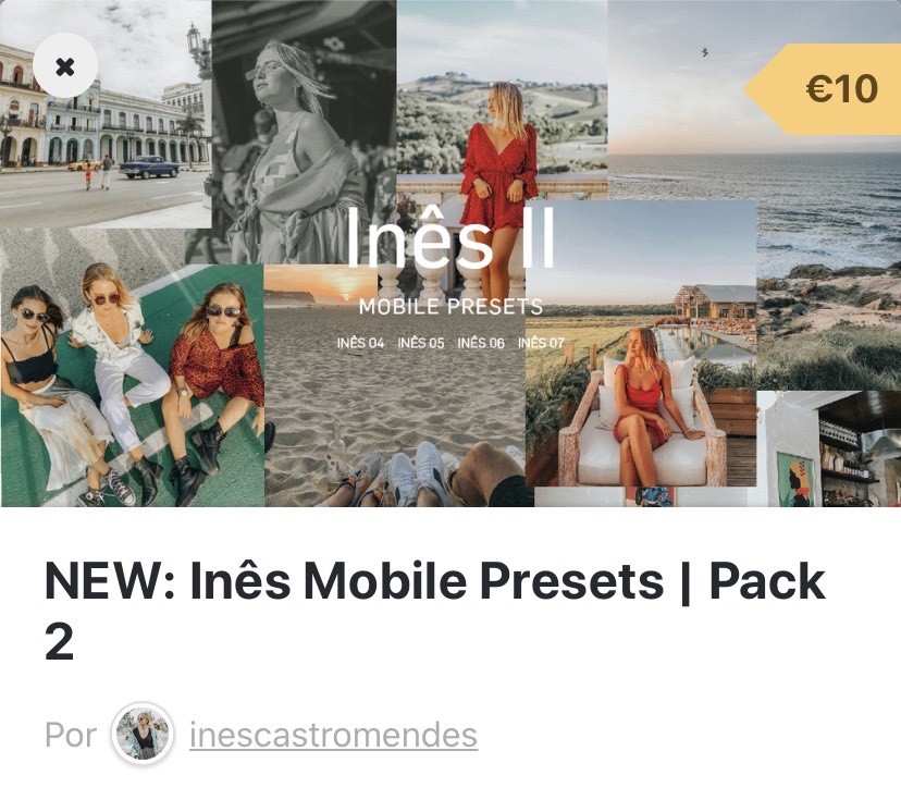 Moda Presets pack 2 - Inês Castro Mendes