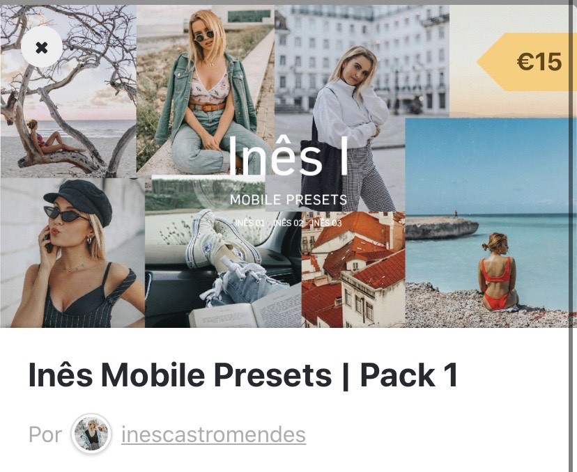 Moda Presets pack 1 - Inês Castro Mendes 