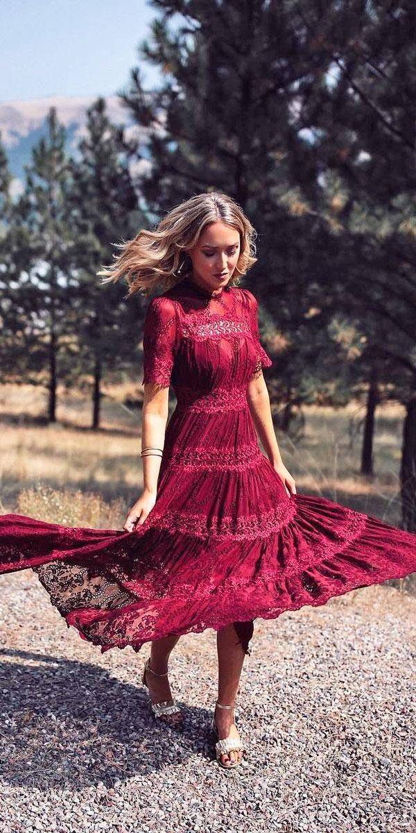 Burgundy Dress