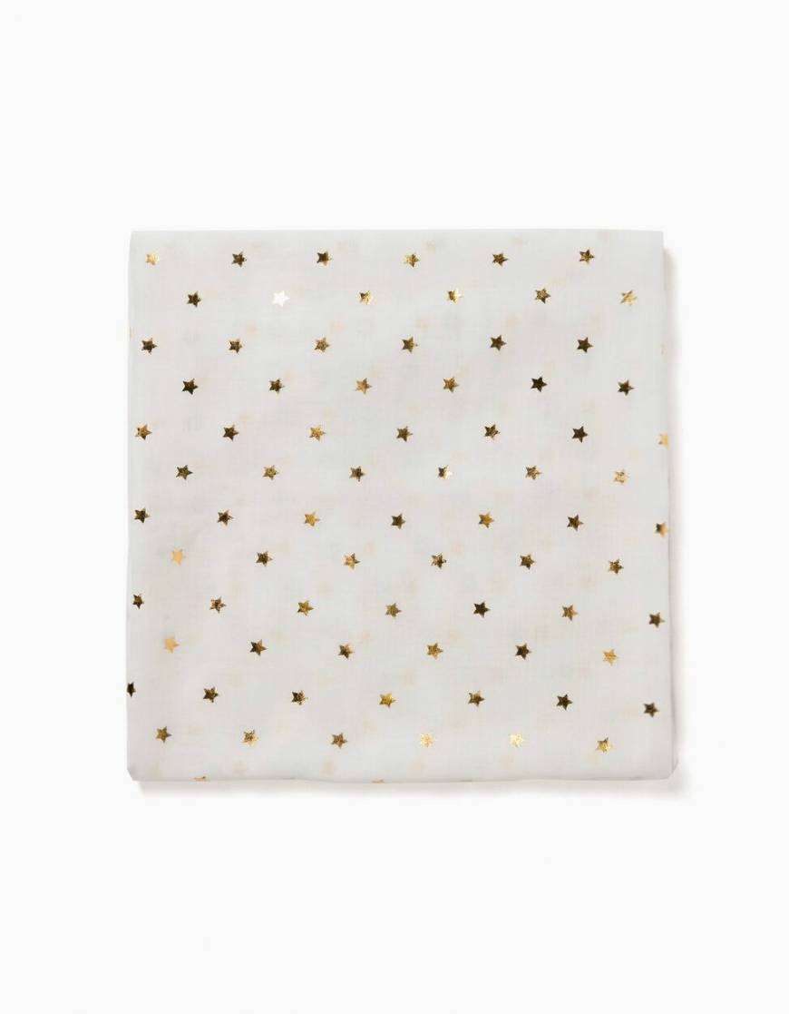 Producto LENÇO BRANCO COM ESTRELAS DOURADAS

