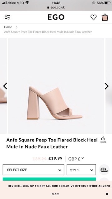 Square peep toe 