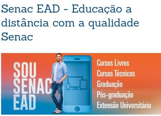 Senac EAD - Cursos On-line livres, Técnicos, Graduação e Pós ...