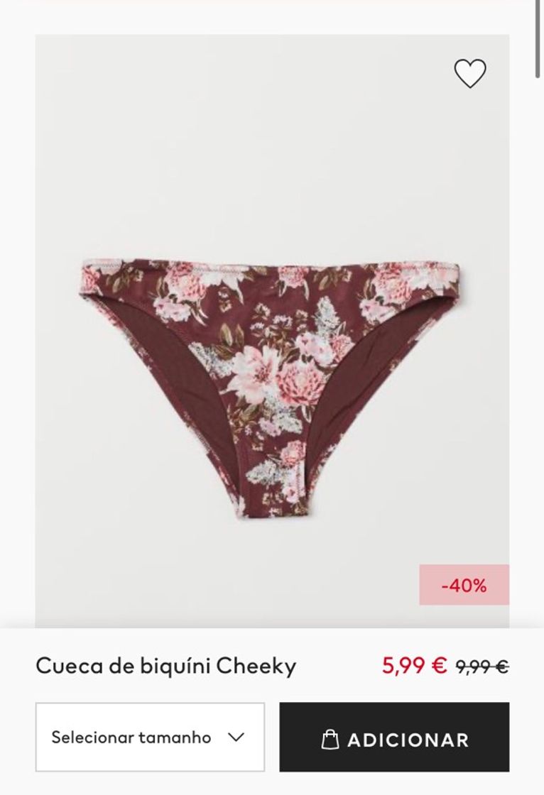 Productos Cueca de biquíni Cheeky - Bordeaux/Floral - SENHORA