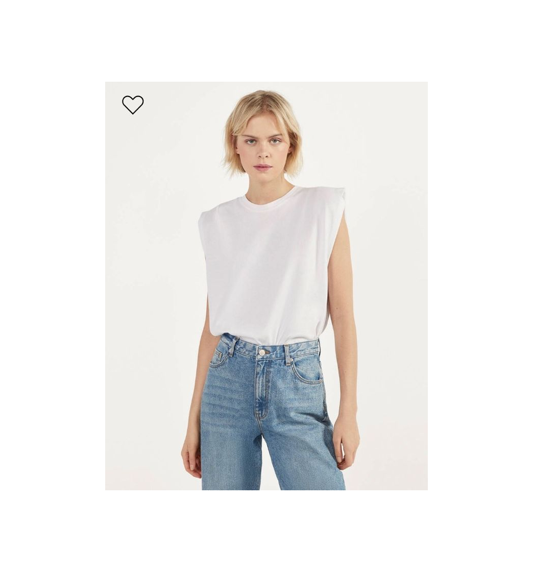 Social T shirt com ombreiras